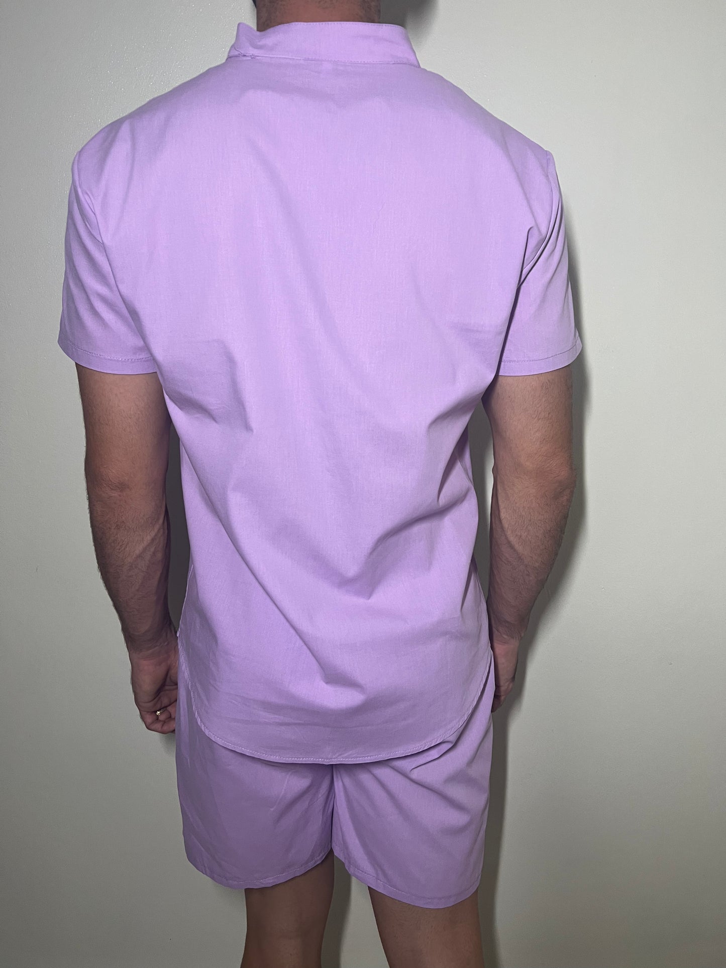 Two pieces (button-up shirt and shorts)